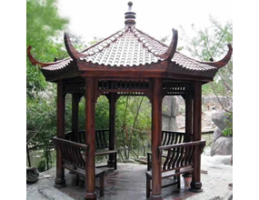 八角防腐木景觀涼亭
